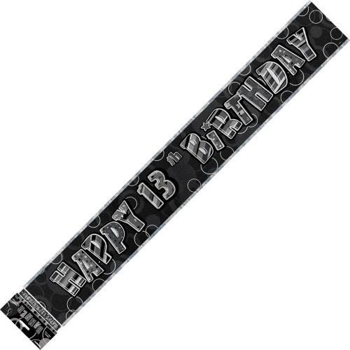 BANNER - 13TH BIRHTDAY BLACK