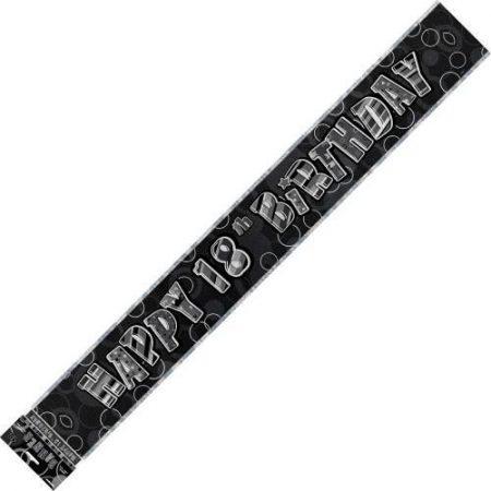 BANNER - 18TH BIRTHDAY BLACK