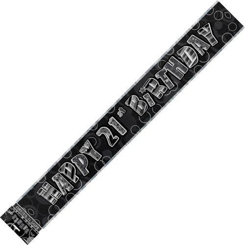 BANNER - 21ST BIRTHDAY BLACK