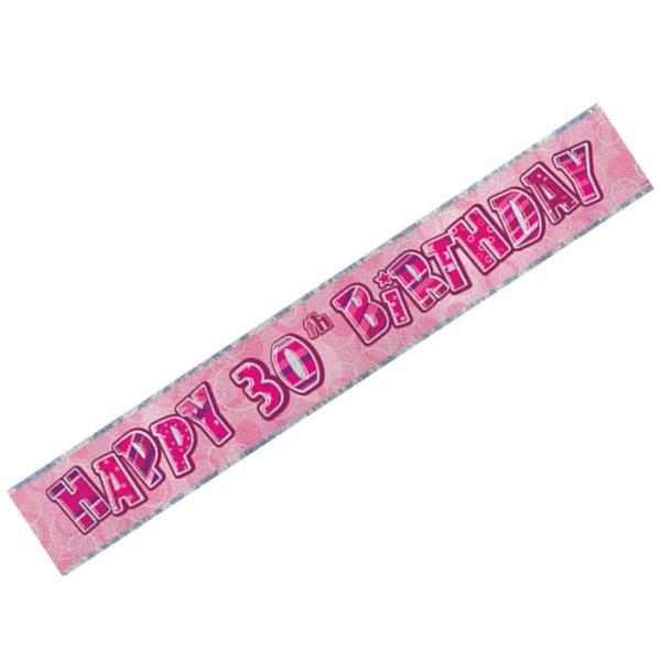 BANNER - 30TH BIRTHDAY PINK