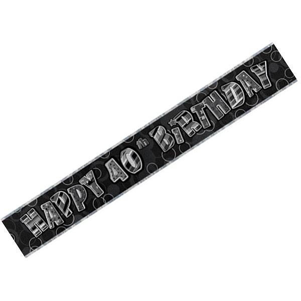 BANNER - 40TH BIRTHDAY BLACK