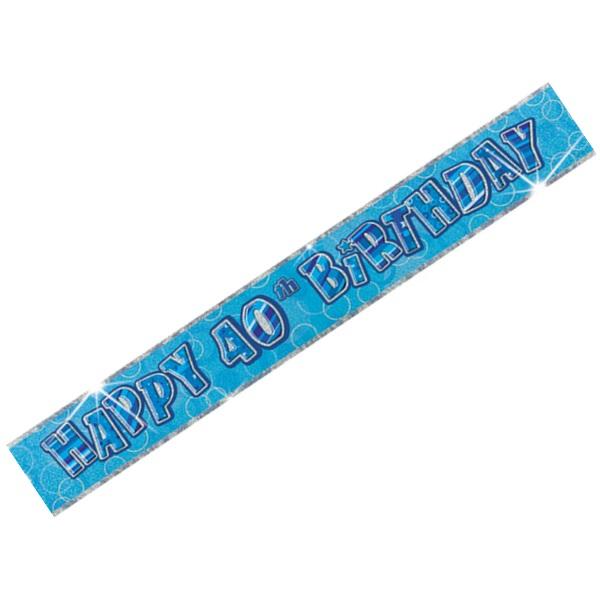 BANNER - 40TH BIRTHDAY BLUE