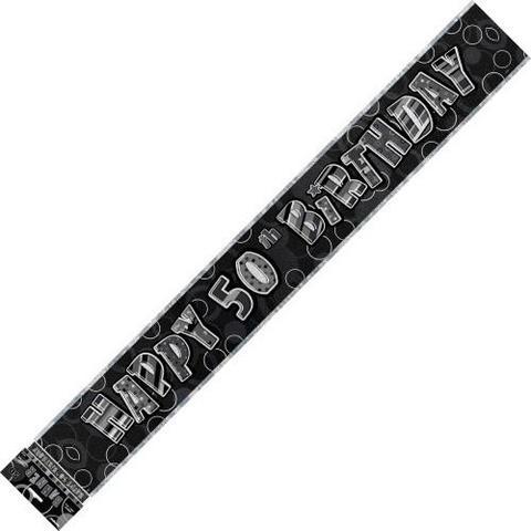 BANNER - 50TH BIRTHDAY BLACK