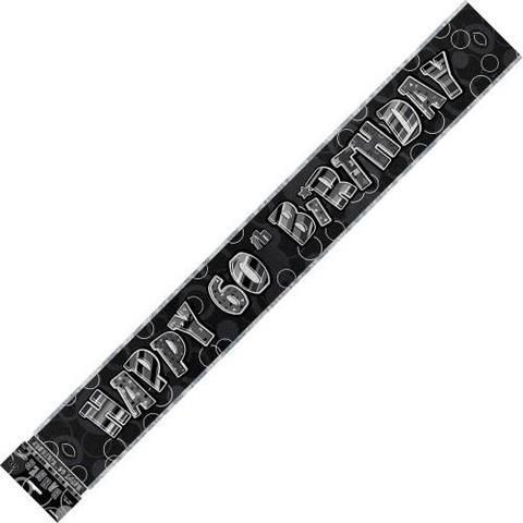 BANNER - 60TH BIRTHDAY BLACK