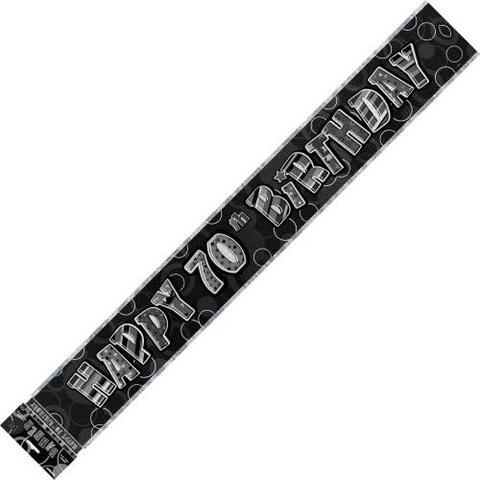 BANNER - 70TH BIRTHDAY BLACK