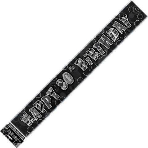 BANNER - 80TH BIRTHDAY BLACK