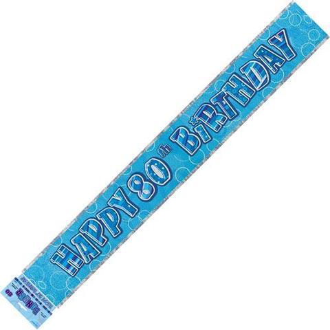 BANNER - 80TH BIRTHDAY BLUE