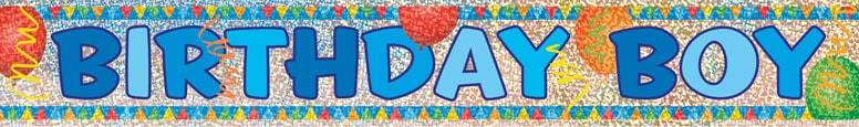 BANNER - BIRTHDAY BOY PRISMATIC