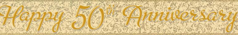 BANNER - HAPPY 50TH ANNIVERSARY PRISMATIC
