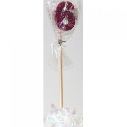 CANDLE GLITTER LARGE PINK #6