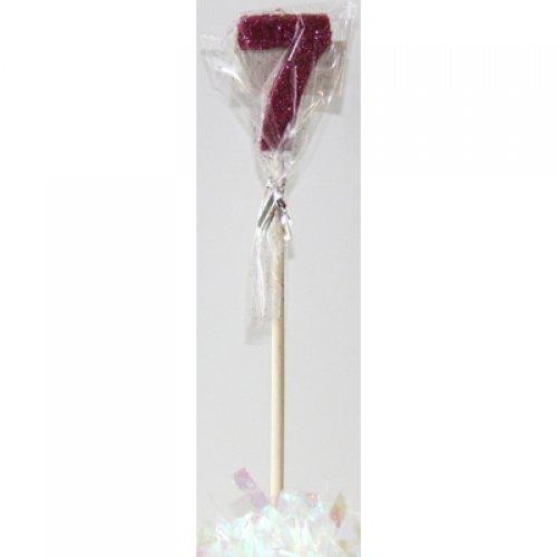 CANDLE GLITTER LARGE PINK #7