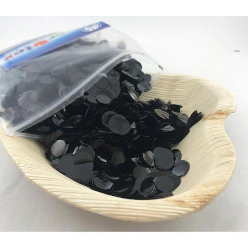 CONFETTI - METALLIC BLACK 250G 1CM