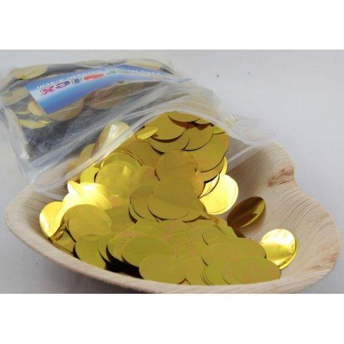 CONFETTI - METALLIC GOLD 250G 2.3CM