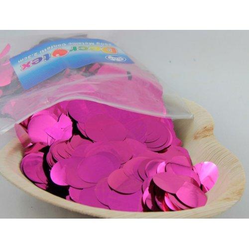 CONFETTI - METALLIC HOT PINK 250G 2.3CM