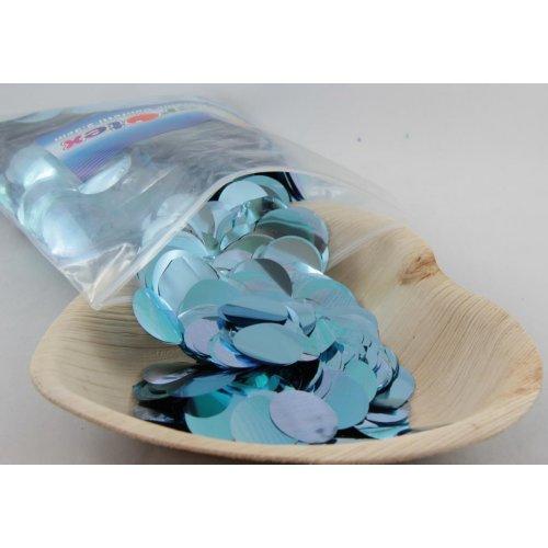 CONFETTI - METALLIC LIGHT BLUE 250G 2.3CM