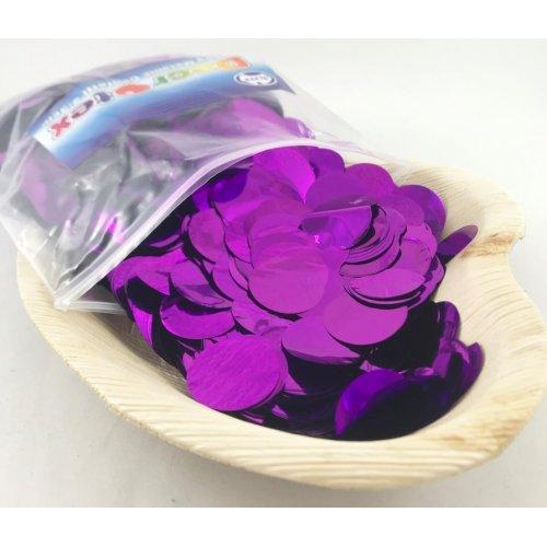 CONFETTI - METALLIC PURPLE 250G 2.3CM