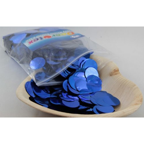 CONFETTI - METALLIC ROYAL BLUE 250G 2.3CM