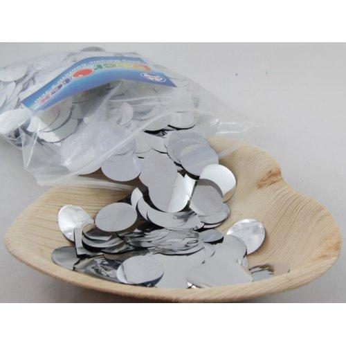 CONFETTI - METALLIC SILVER 250G 2.3CM