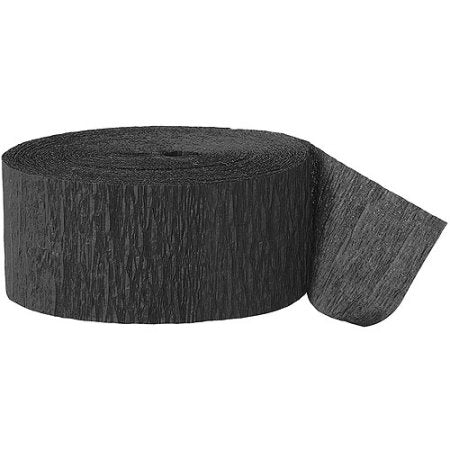 CREPE STREAMERS 30M BLACK