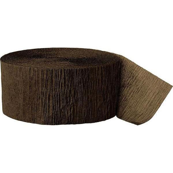CREPE STREAMERS 30M BROWN