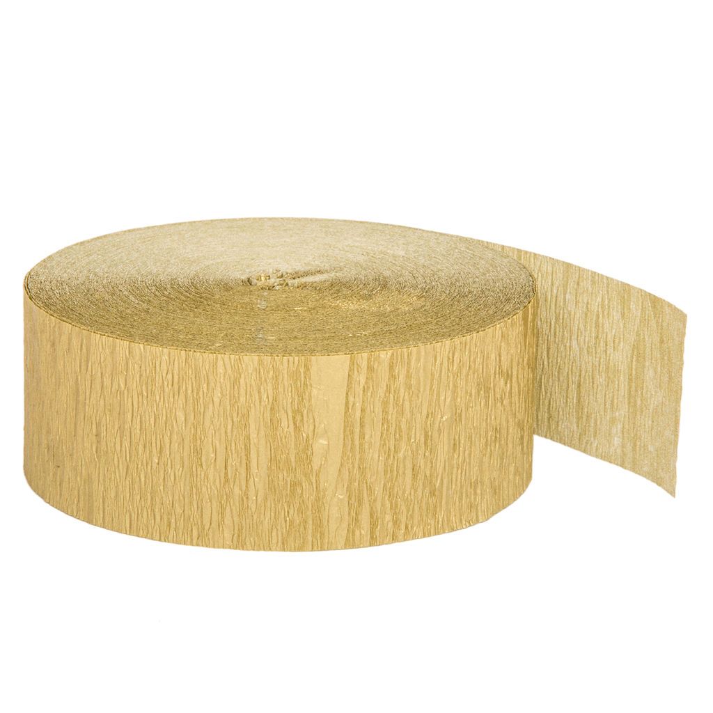 CREPE STREAMERS 30M MAETALLIC GOLD