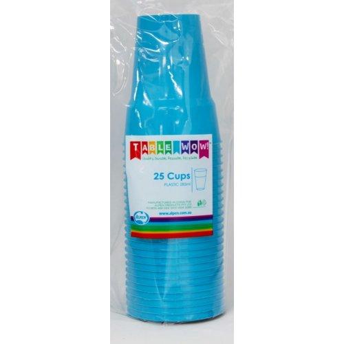 CUPS 285ML - AZURE BLUE PK25