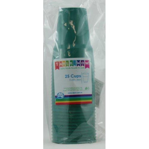 CUPS 285ML - HUNTER GREEN PK25