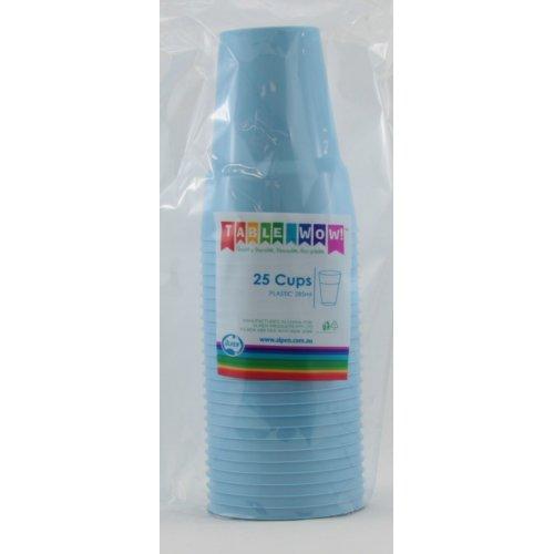 CUPS 285ML - LIGHT BLUE PK25