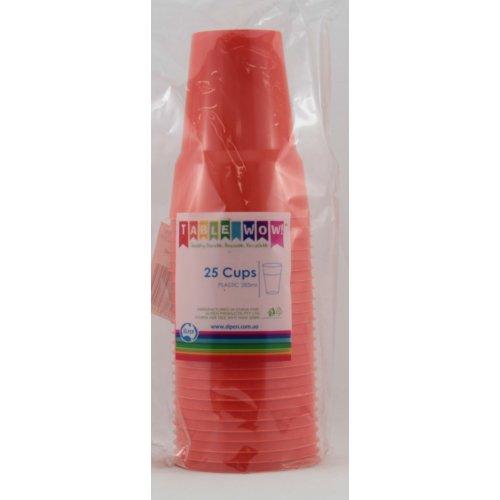 CUPS 285ML - ORANGE PK25