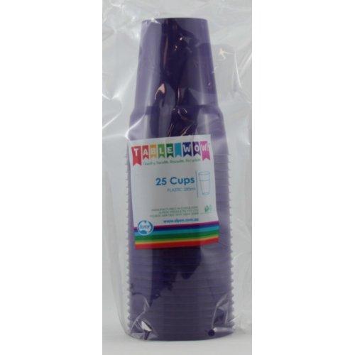 CUPS 285ML - PURPLE PK25