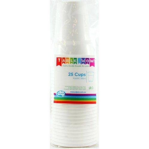 CUPS 285ML - WHITE PK25