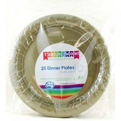 DINNER PLATES - GOLD PK25