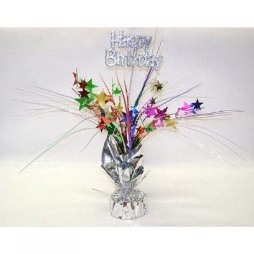 FOAM SPRAY HAPPY BIRTHDAY SILVER MULTI COLOURS