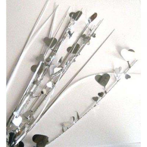 FOAM SPRAY HEARTS SILVER