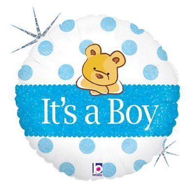FOIL BALLOON 45CM - BABY BOY BEAR