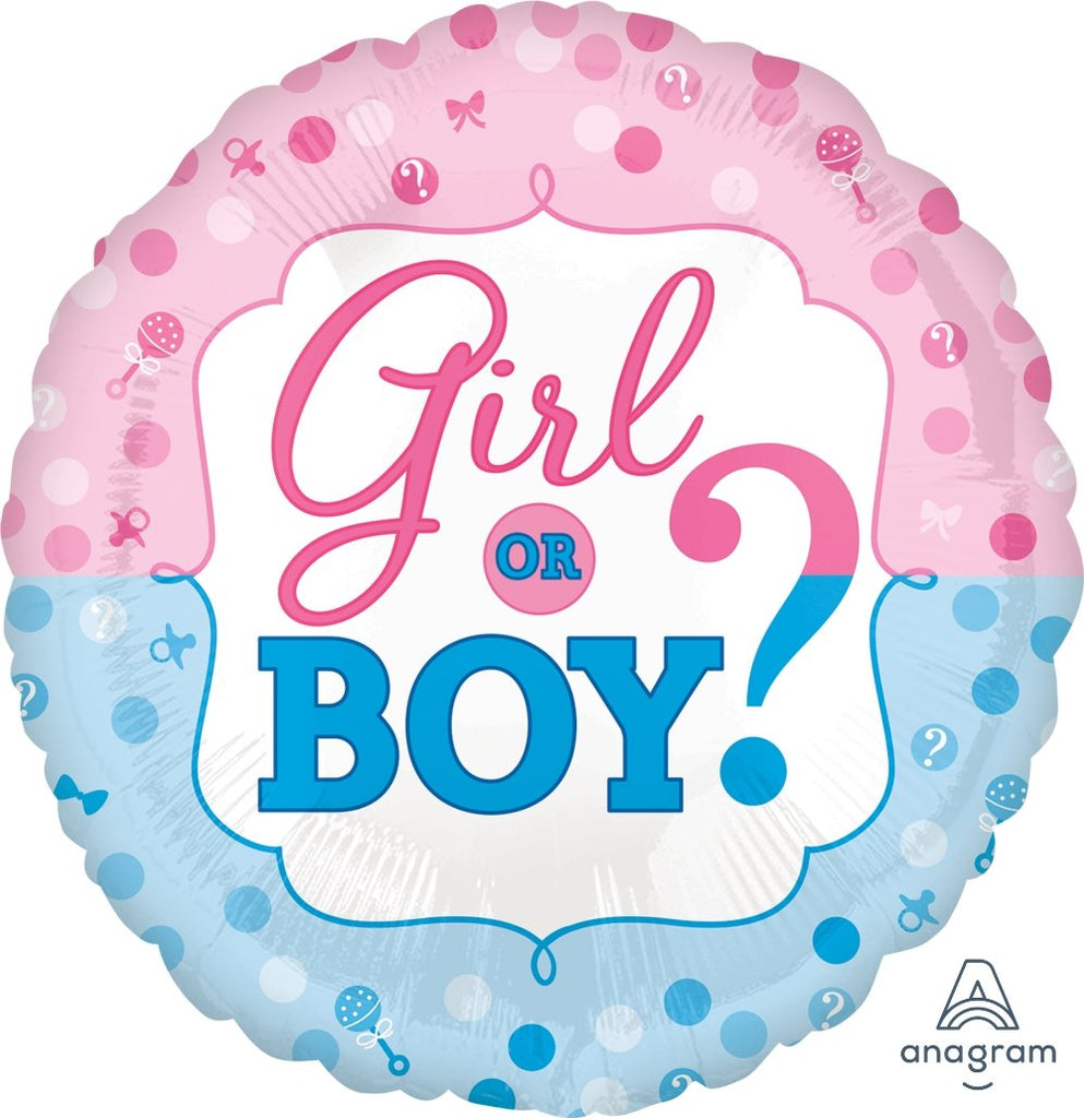 FOIL BALLOON 45CM - GENDER REVEAL
