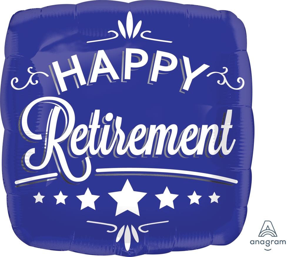 FOIL BALLOON 45CM - RETIREMENT HAPPY RETIREMENT