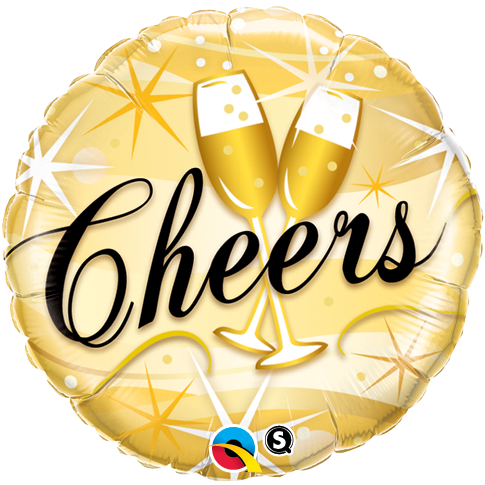 FOIL BALLOON 45CM - WEDDING CHEERS STARBURSTS