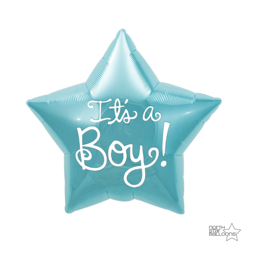 FOIL BALLOON 55CM - IT’S A BOY STAR