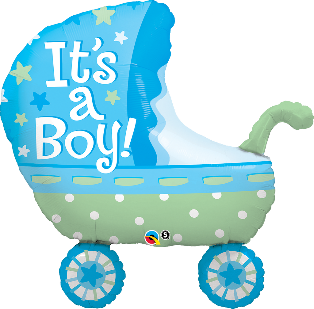 FOIL BALLOON 89CM - IT'S A BOY STROLLER