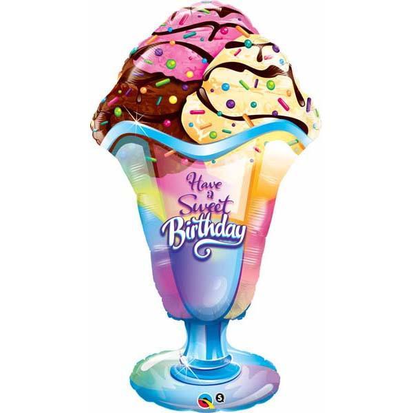 FOIL BALLOON HAPPY BIRTHDAY 106CM - SWEET BIRTHDAY SUNDAY
