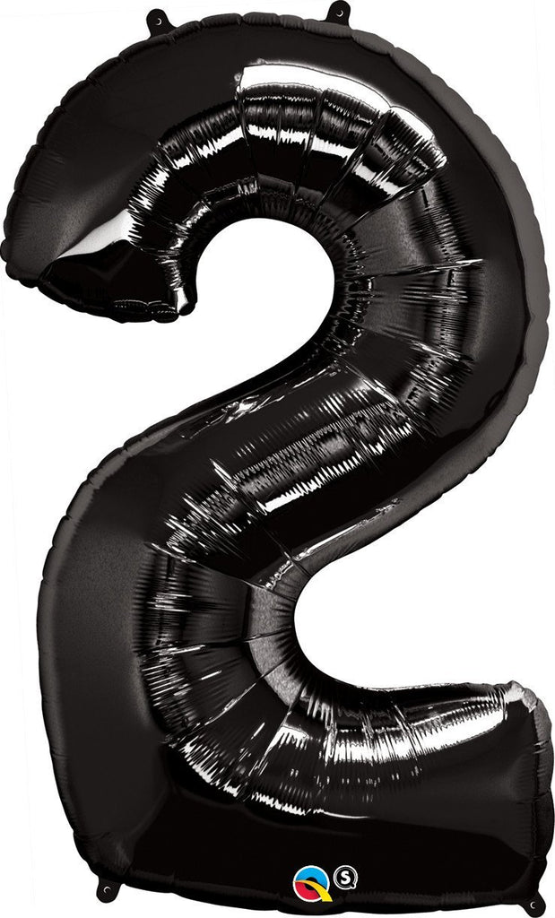 FOIL BALLOON MEGALOON 86CM -BLACK NUMBER 2