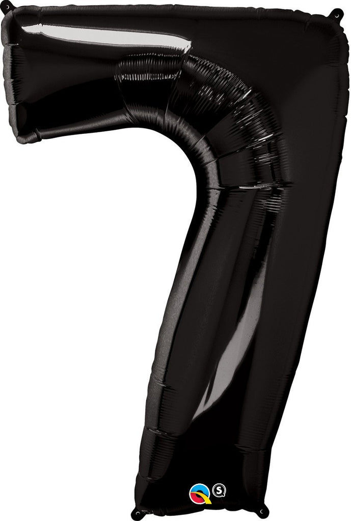 FOIL BALLOON MEGALOON 86CM -BLACK NUMBER 7
