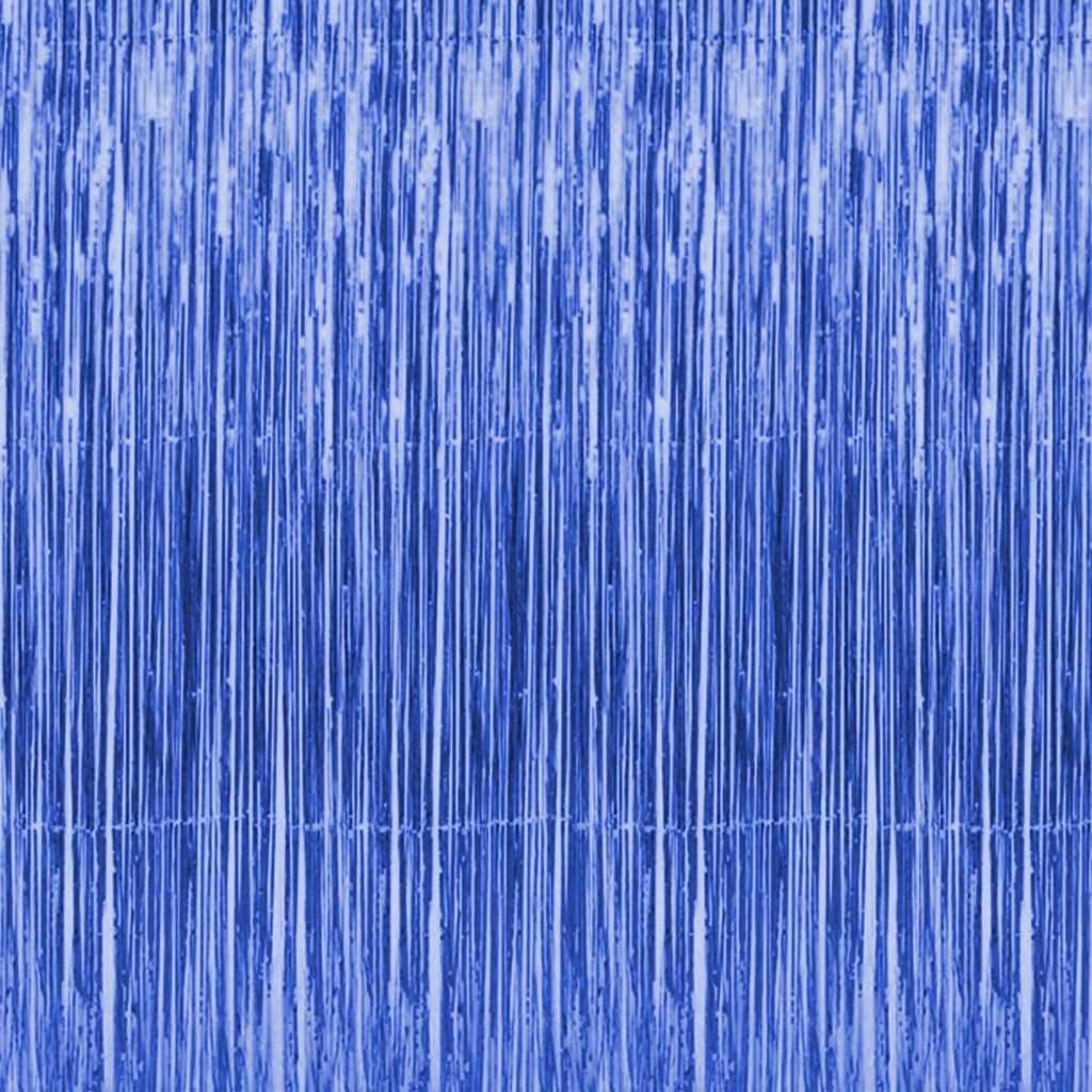 FOIL CURTAIN - METALLIC BLUE 2MX90CM