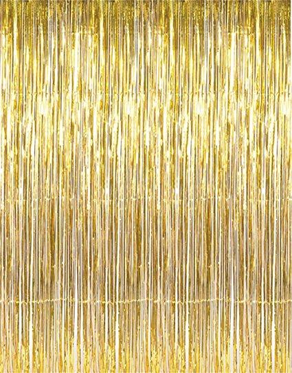 FOIL CURTAIN - METALLIC GOLD 2MX90CM