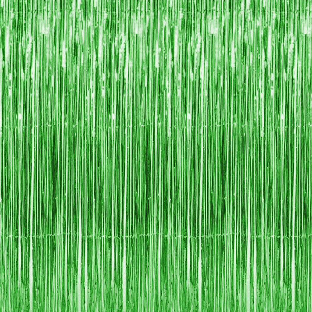 FOIL CURTAIN - METALLIC GREEN 2MX90CM