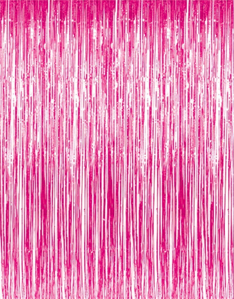 FOIL CURTAIN - METALLIC PINK 2MX90CM