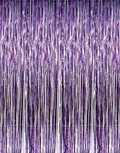 FOIL CURTAIN - METALLIC PURPLE 2MX90CM