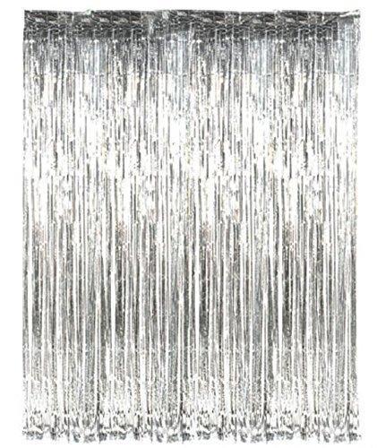FOIL CURTAIN - METALLIC SILVER 2MX90CM