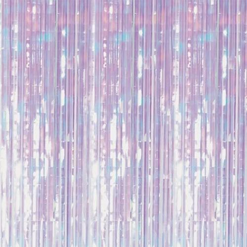 FOIL CURTAIN - WHITE IRIDECENT 2MX90CM
